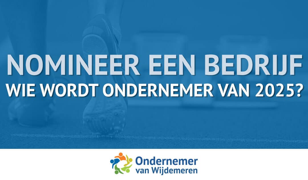 Word jij ondernemer van het jaar in Wijdemeren?
